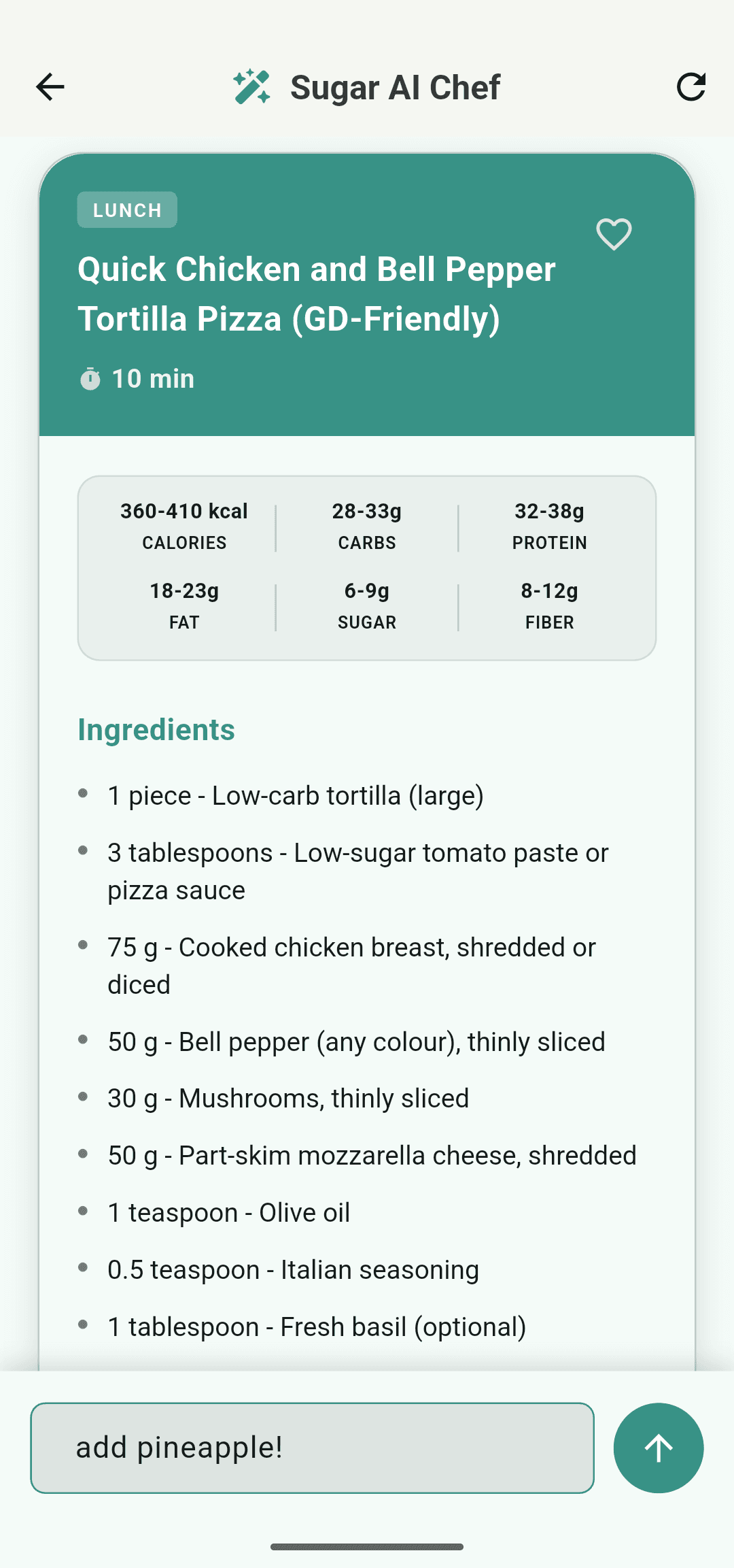 AI Chef — GD-Adapted Recipes